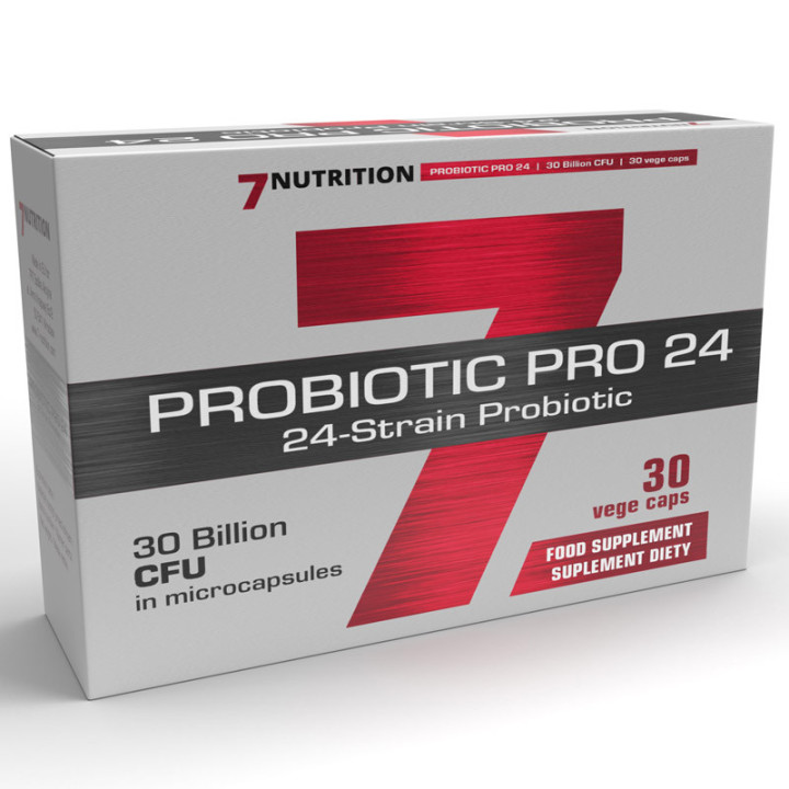 Probiotic Pro 24 24-Strain Probiotic 30 kapsułek, 7Nutrition – suplement probiotyczny zawierający 30 miliardów mikrokapsułkowych