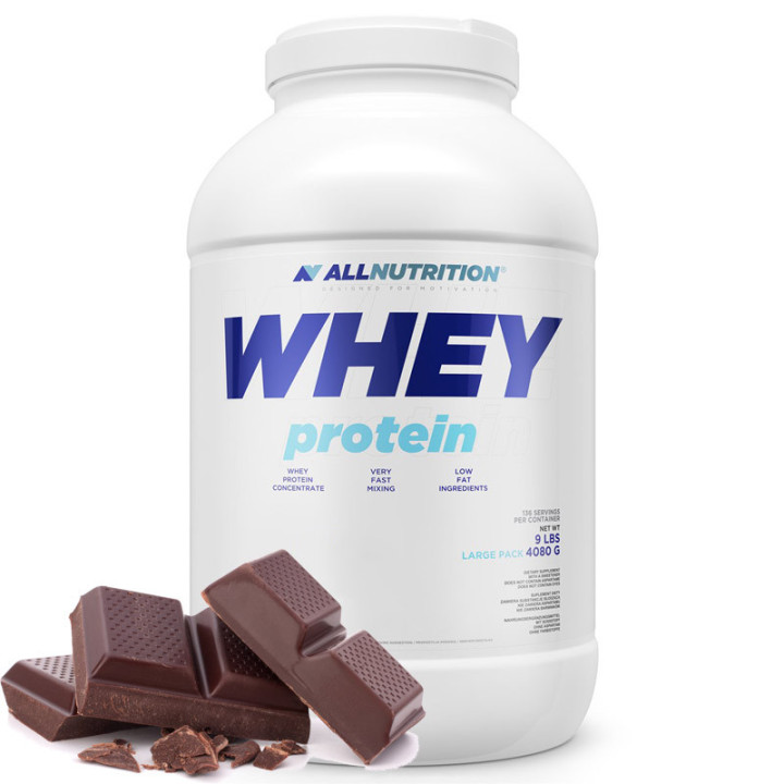 Whey Protein 4080g, Allnutrition – idealne źródło białka dla każdego sportowca i aktywnych osób!