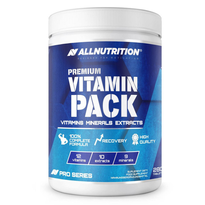 Premium Vitamin Pack 280 tabletek, Allnutrition – kompleks witamin i minerałów wspierających ogólne zdrowie!