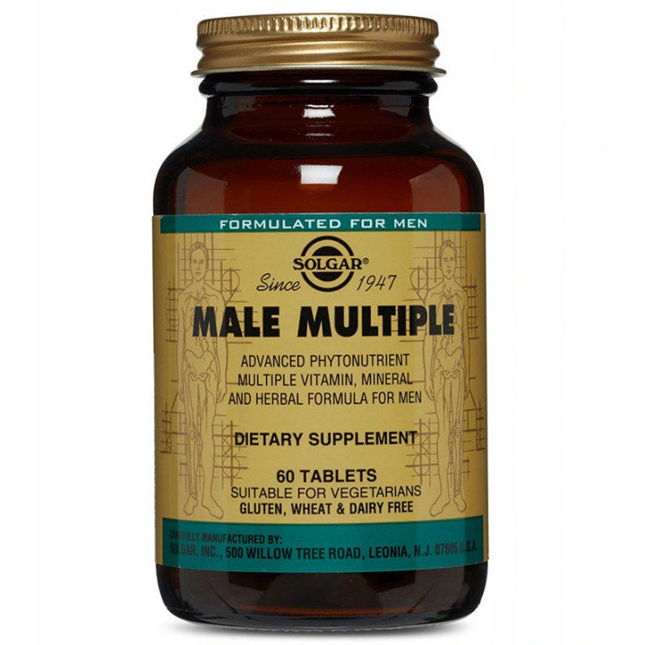 Male Multiple 60 tabletek, Solgar – zestaw witamin i minerałów skomponowanych specjalnie dla mężczyzn!