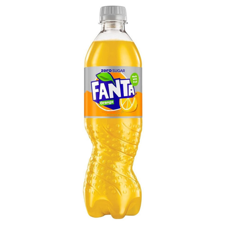 Fanta Zero Cukru 500ml, Fanta – kultowy smak Fanty bez zbędnych kalorii i konserwantów!