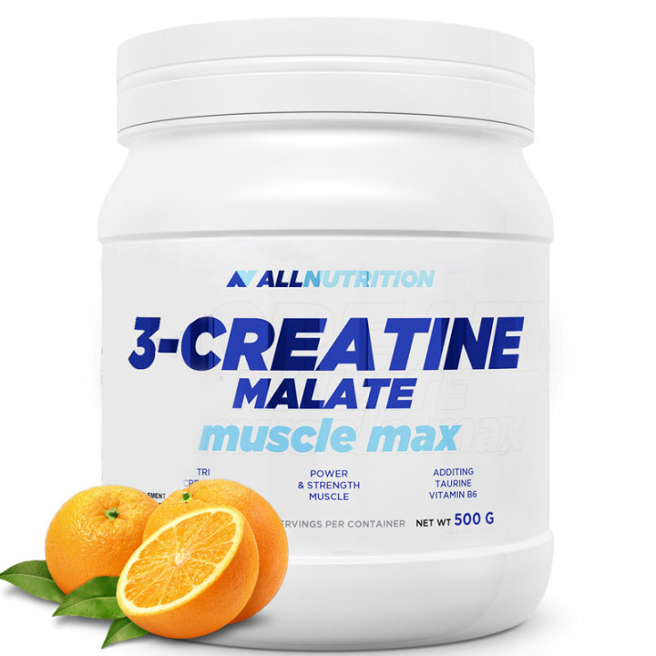 3-Creatine Malate Muscle Max 500g, Allnutrition – kreatyna z dodatkiem kwasu jabłkowego, tauryny i witaminy B6!
