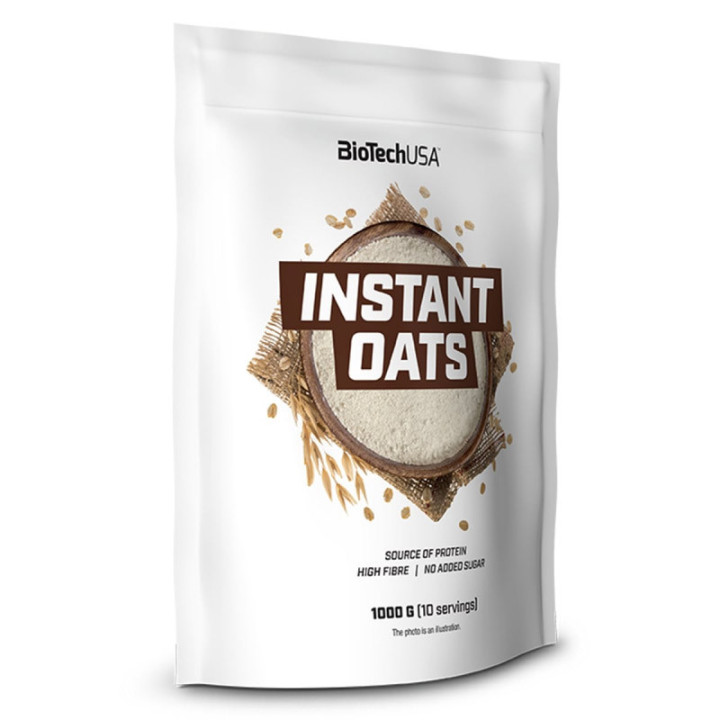Instant Oats 1000g, Biotech USA – drobno zmielone płatki owsiane, szybkie i proste w przygotowaniu!