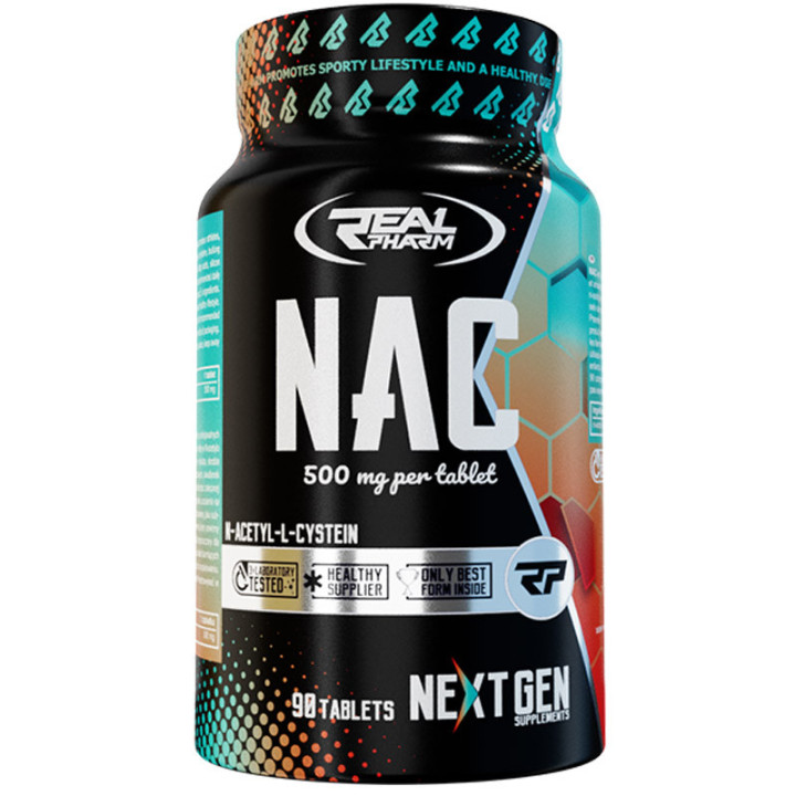 NAC 500mg 90 tabletek, Real Pharm – aż 500mg N-acetylo L-cysteina w jednej tabletce!
