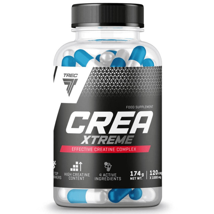 Crea Xtreme 120 kapsułek, Trec – 4 aktywne formy kreatyny w jedenym produkcie!