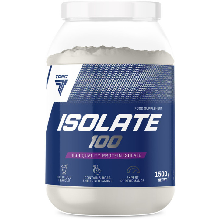 Isolate 100 1500g, Trec – wysokobiałkowa odżywka zawierjąca najwyższej jakości izolat białek serwatkowych!