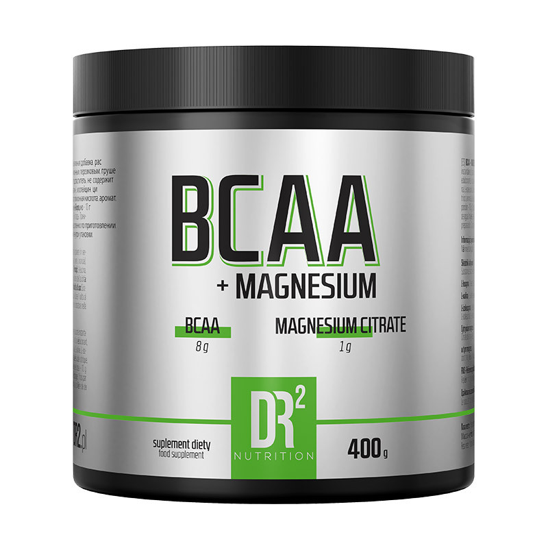 BCAA+Magnesium 400g, DR2 Nutrition – połączenie aminokwasów rozgałęzionych  i cytrynianu magnezu!