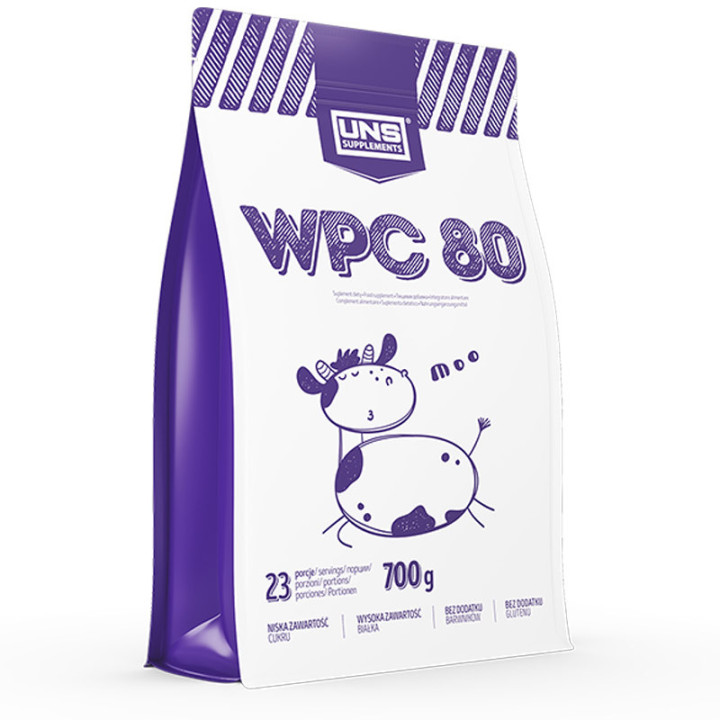 WPC 80 700g, Uns – koncentrat białka serwatkowego bez zbędnych dodatków!
