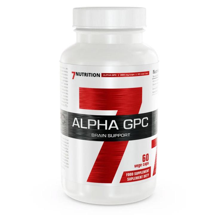Alpha GPC 60 kapsułek, 7Nutrition – 300mg l-alfa-glicerylofosforylcholina w jednej kapsułce!
