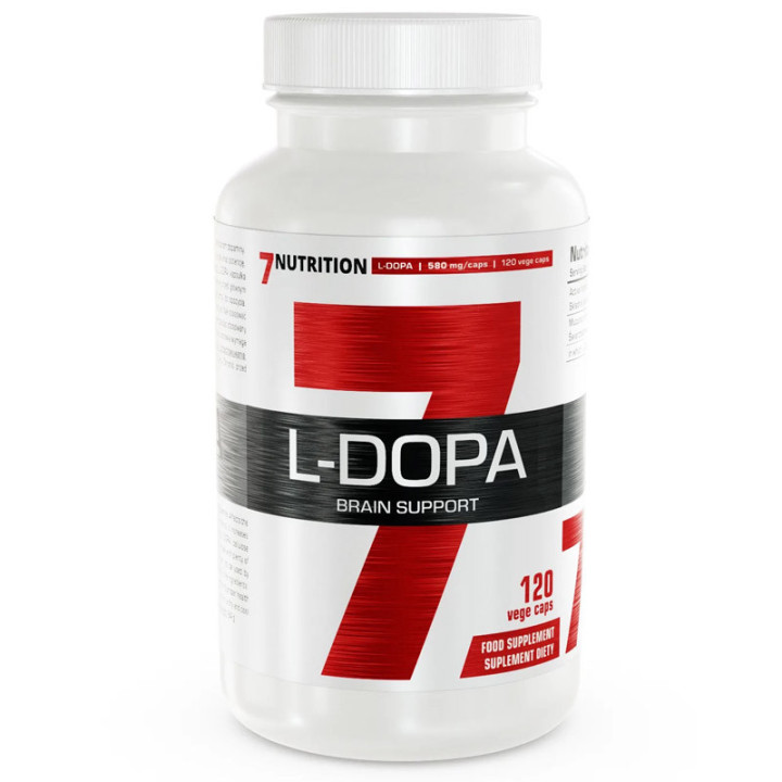 L-Dopa 120 kapsułek, 7Nutrition – korzystnie wpływa na wydzielanie testosteronu i hormonu wzrostu!