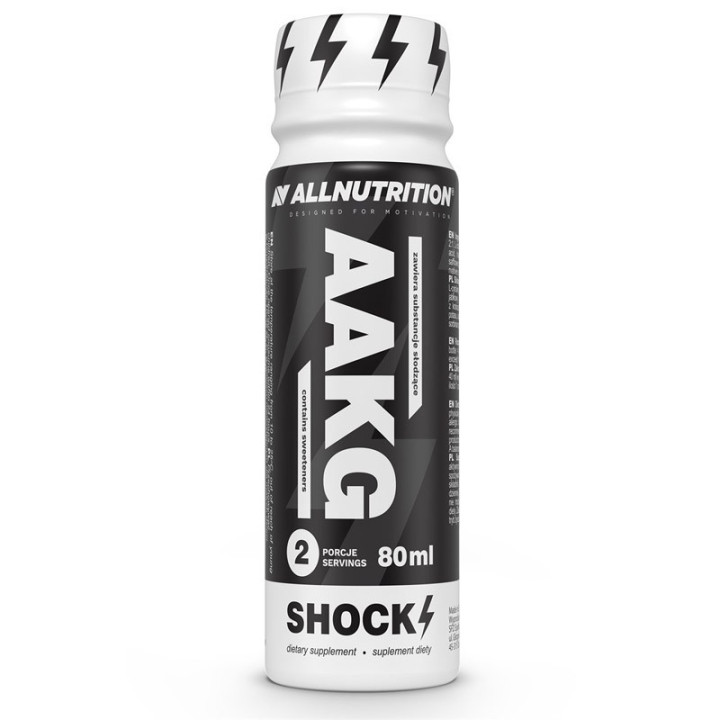 AAKG Shock Shot 80ml, Allnutrition – ekstremalne połączenie AAKG i L-cytruliny w formie shota!
