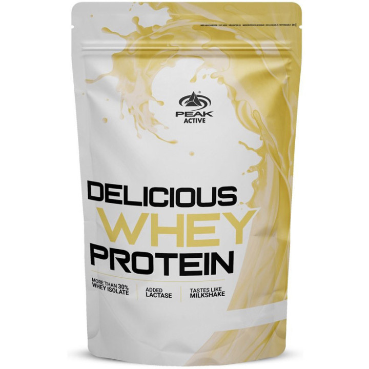 Delicious Whey Protein 1000g, Peak - specjalna formuła dla kulturystów zapewniająca przyrost suchej masy mięśniowej!