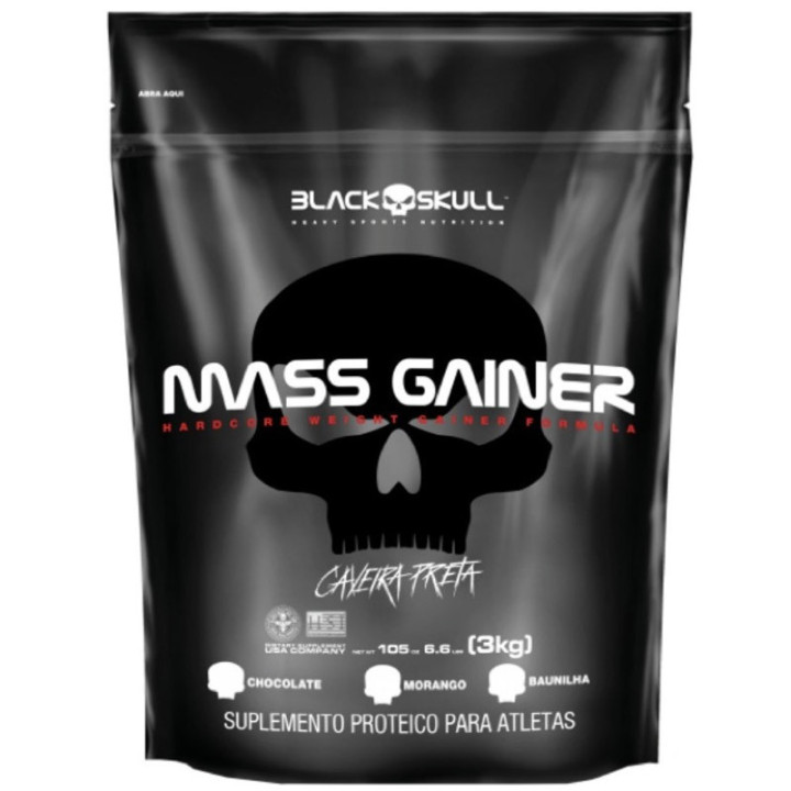 Mass Gainer 3000g, Black Skull – profesjonalne wsparcie rozwoju masy mięśniowej!