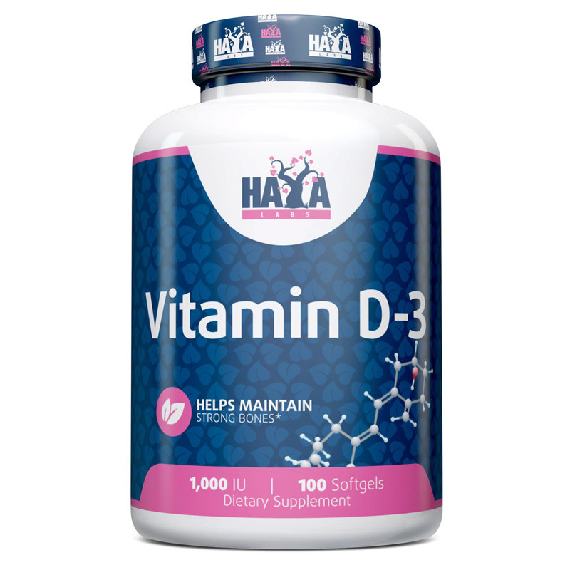HAYA LABS Vitamin D-3 1000 IU 100caps