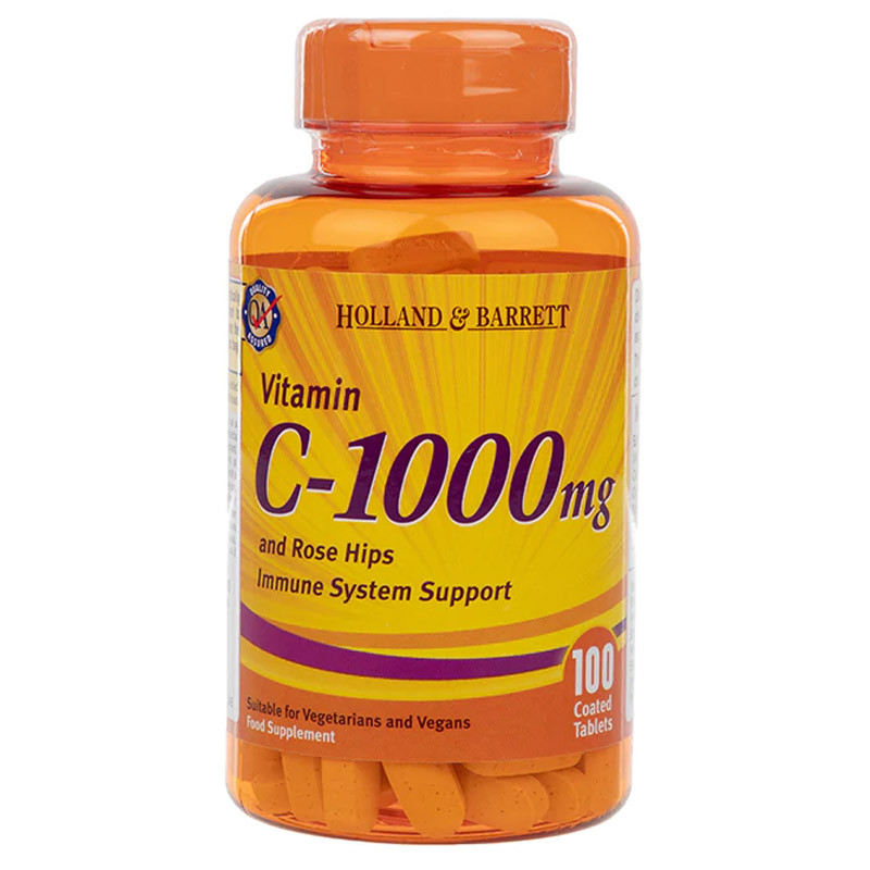HOLLAND & BARRETT Vitamin C-1000mg And Rose Hips 100tabs