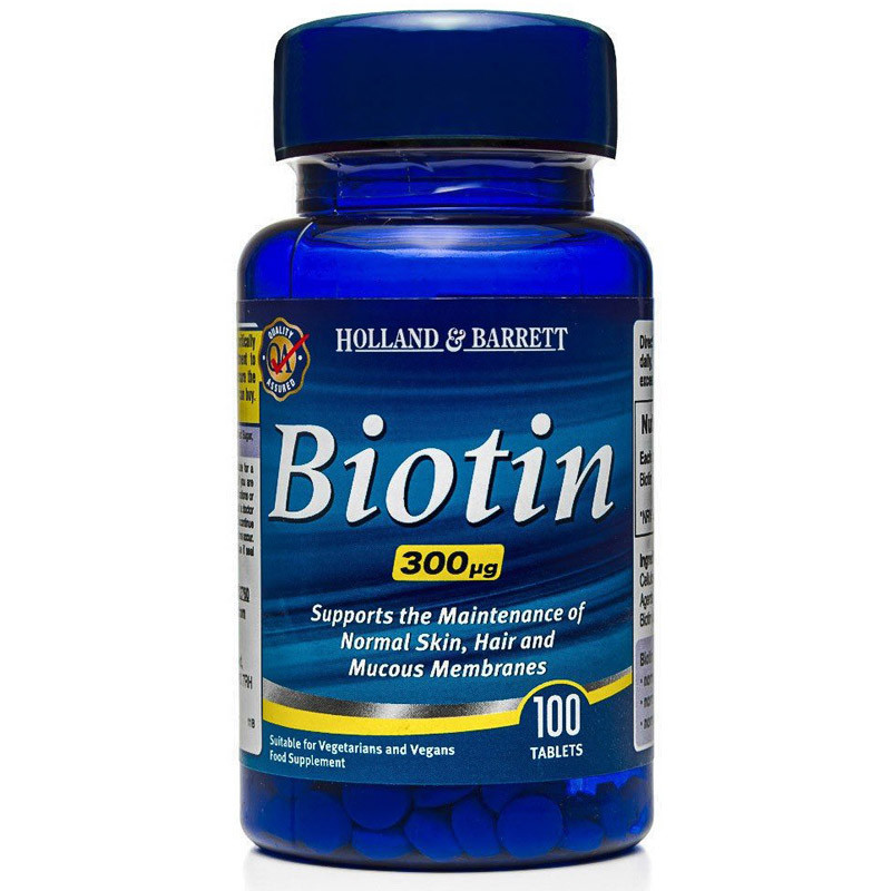 HOLLAND & BARRETT Biotin 300mcg 100tabs