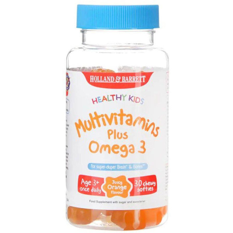 HOLLAND & BARRETT Healthy Kids Multivitamins Plus Omega 3 30chewycaps
