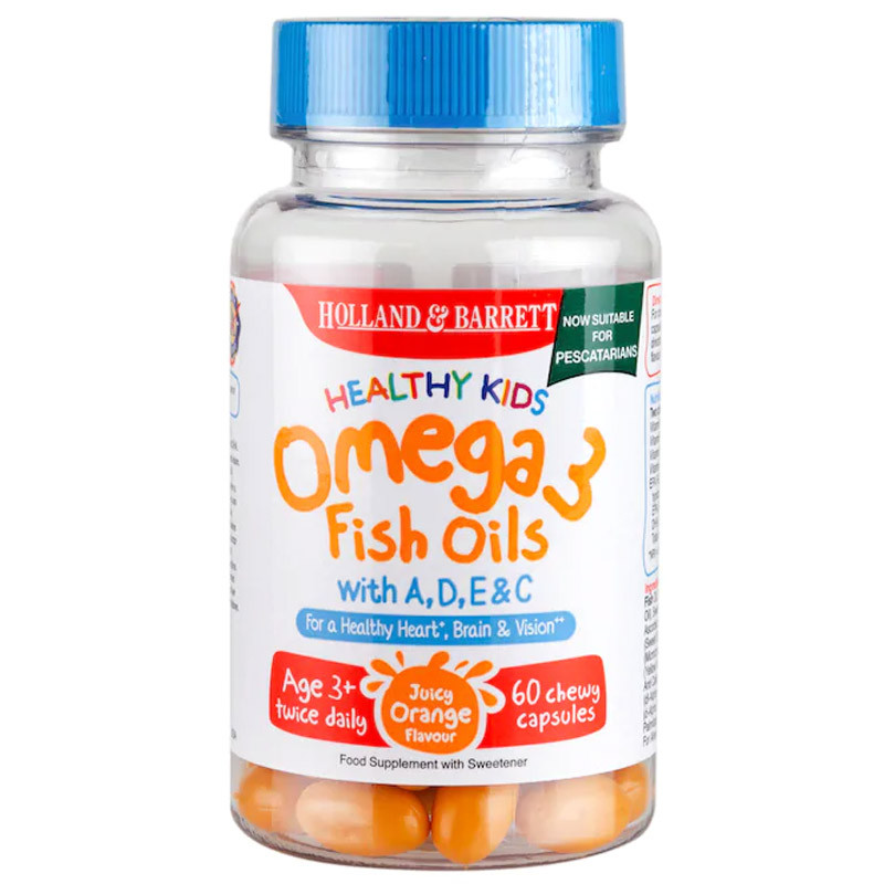 HOLLAND & BARRETT Healthy Kids Omega 3 Fish Oil 60chewycaps