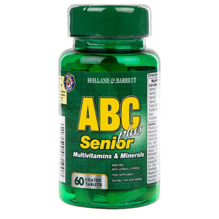 Abc Plus Senior 60 tabletek, Holland & Barrett – kompleks witaminowo-mineralny dla osób po 50 roku życia!