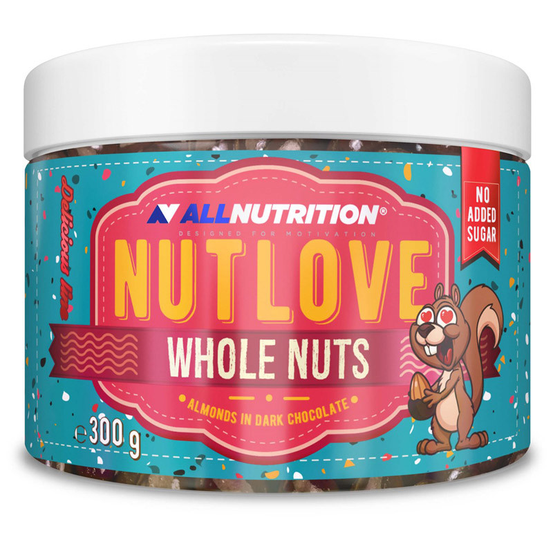 ALLNUTRITION Nutlove Whole Nuts Almonds In Dark Chocolate 300g
