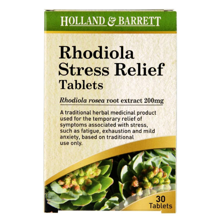 Rhodiola Stress Relief Tablets 200mg 30 tabletek, Holland & Barrett – naturalny ekstrakt z korzenia Różeńca Górskiego!