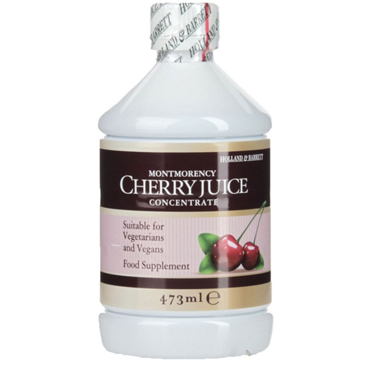 Montmorency Cherry Juice Concentrate 473ml, Holland & Barrett – naturalny koncentrat soku z wiśni Montmorency (Prunus census)!