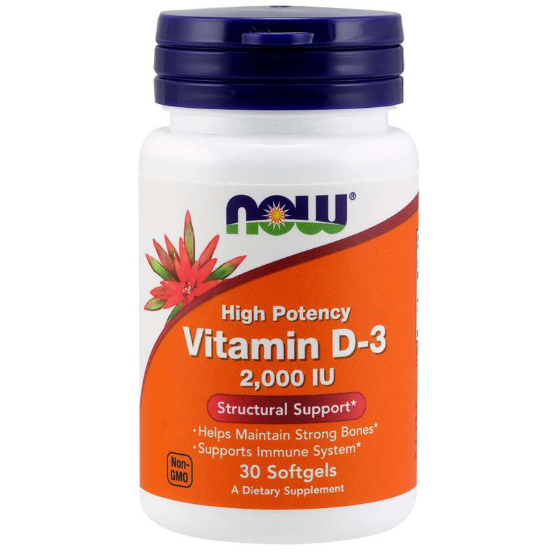 NOW High Potency Vitamin D-3 2,000 IU 30caps