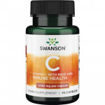 SWANSON Vitamin C With Rose Hips 1,000mg 30caps