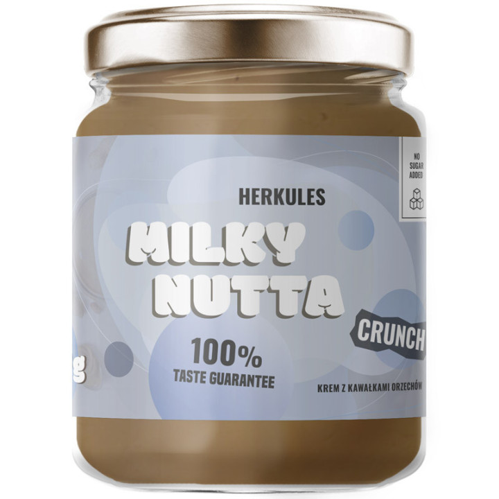 Milky Nutta Crunch 330g, Herkules – pyszny krem z kawałkami orzechów!