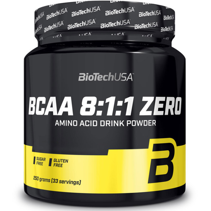 Bcaa 8:1:1 Zero 250g, Biotech USA - aminokwasy o rozgałęzionych łańcuchach w unikalnej proporcji 8:1:1