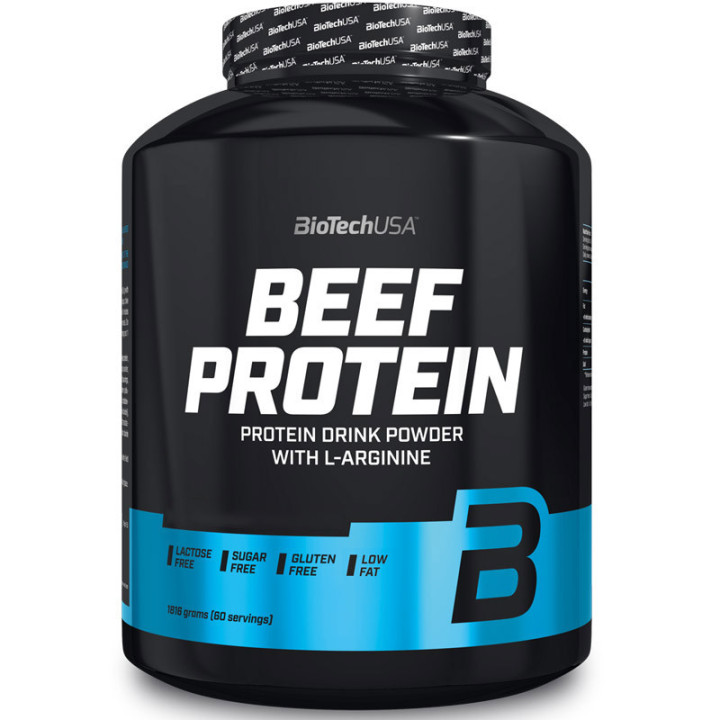 Beef Protein 1816g, Biotech Usa – białko wołowe dla budowy suchej masy mięśniowej z niską zawartością tłuszczu!