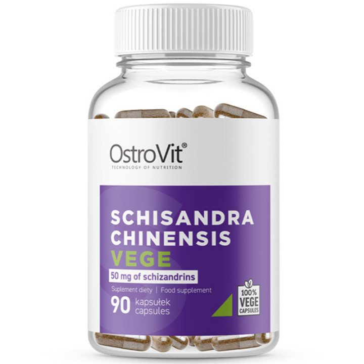 Schisandra Chinensis Vege 90 kapsułek, Ostrovit – ekstrakt z owoców Cytryńca Chińskiego standaryzowany na wysoką zawartość schiz