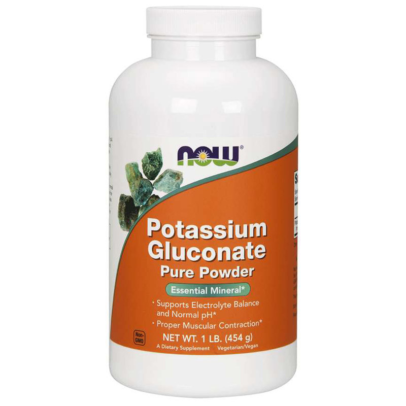 NOW Potassium Gluconate Pure Powder 454g