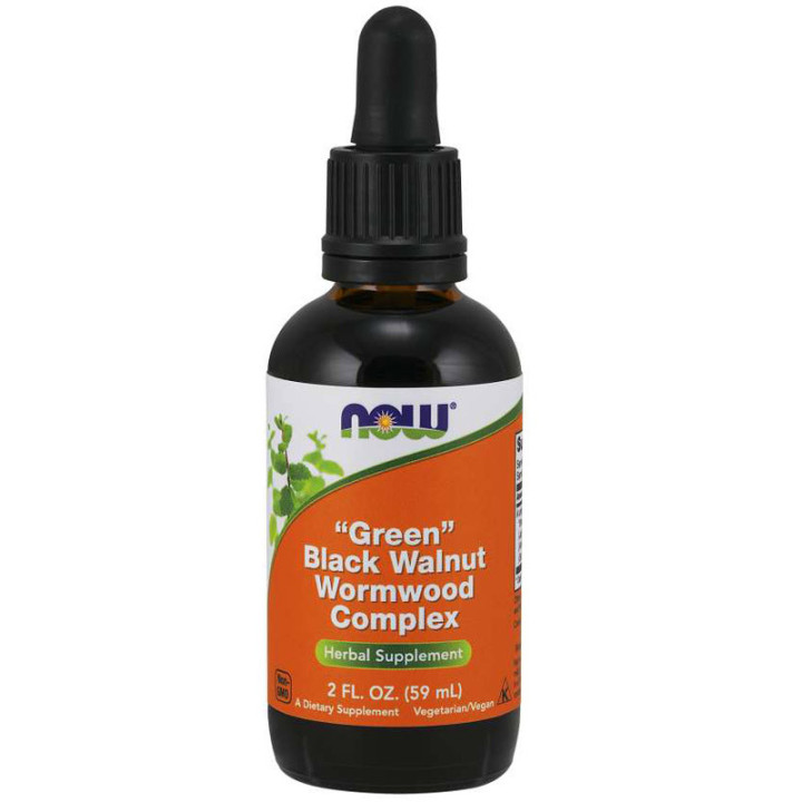 "Green" Black Walnut Wormwood Complex 59ml, NOW – prozdrowotna siła pochodząca z ekstraktów roślinnych!