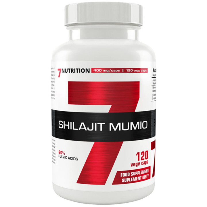 Shilajit Mumio 120 kapsułek, 7Nutrition – źródło kwasów fulwowych, fosfolipidów, witamin oraz wielu innych materiałów!