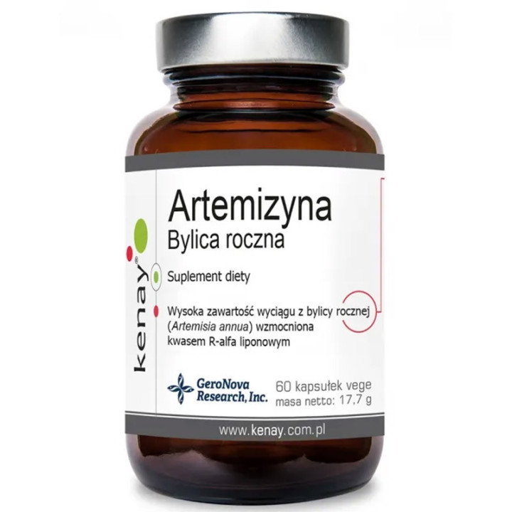 Artemizyna Bylica Roczna 60 kapsułek wegańskich, Kenay – ekstrakt z liści Andrographis paniculata z dodatkiem kwasu R-Ala!