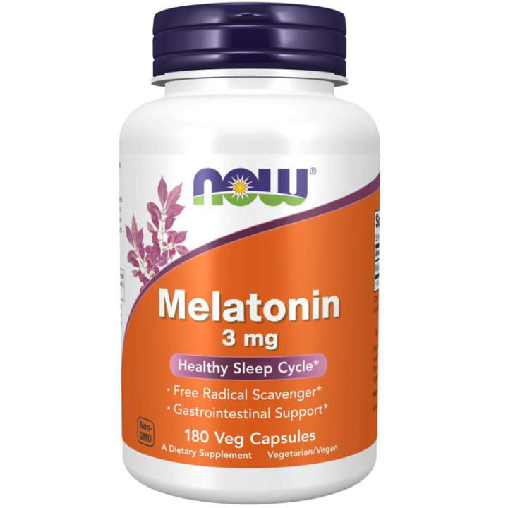 Melatonin 3mg 180 kapsułek, NOW - suplement diety z melatoniną na dobry sen!