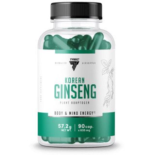 Korean Ginseng 90 kapsułek, Trec – polecany dla osób wykonujących ciężką pracę fizyczną i umysłową oraz sportowców!