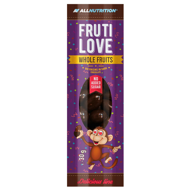 ALLNUTRITION Frutilove Whole Fruits Big Raisins In Dark Chocolate 30g
