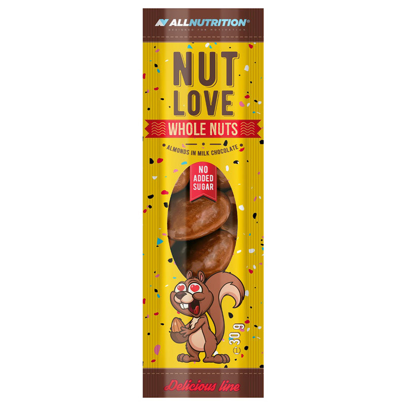 ALLNUTRITION Nutlove Whole Nuts Almonds In Milk Chocolate 30g