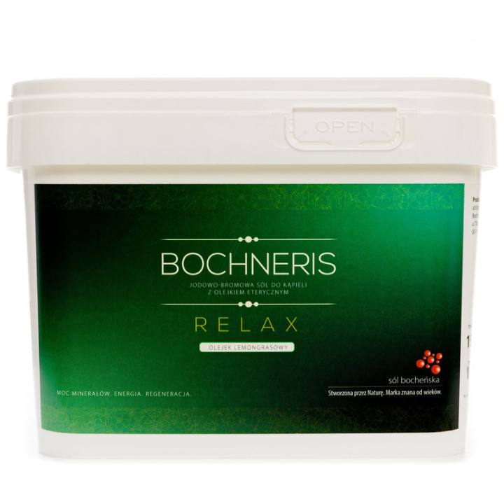 Bochneris Relax Jodowo-Bromowa Sól Do Kąpieli 15000g, Soli Bocheńskiej – naturalny sposób na wewnętrzny spokój!