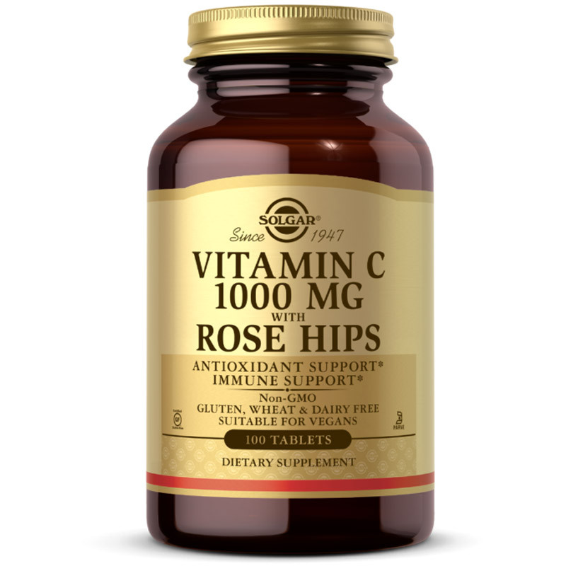 SOLGAR Vitamin C 1000mg With Rose Hips 100tabs