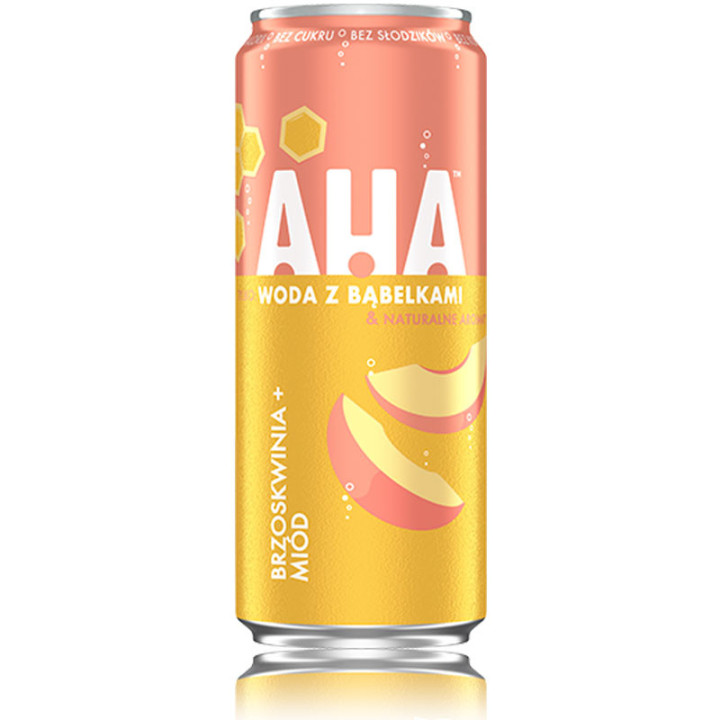 Woda Z Bąbelkami Zero 330ml, AHA – woda z bąbelkami i owocowym smakiem!