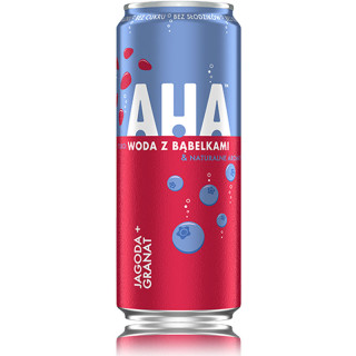 Woda Z Bąbelkami Zero 330ml, AHA – woda z bąbelkami i owocowym smakiem!
