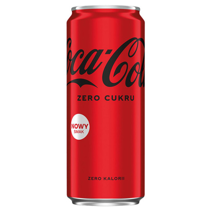 Coca-Cola Zero Cukru Zero Kalorii 330ml – kultowy smak coli bez zbędnych kalorii i konserwantów!