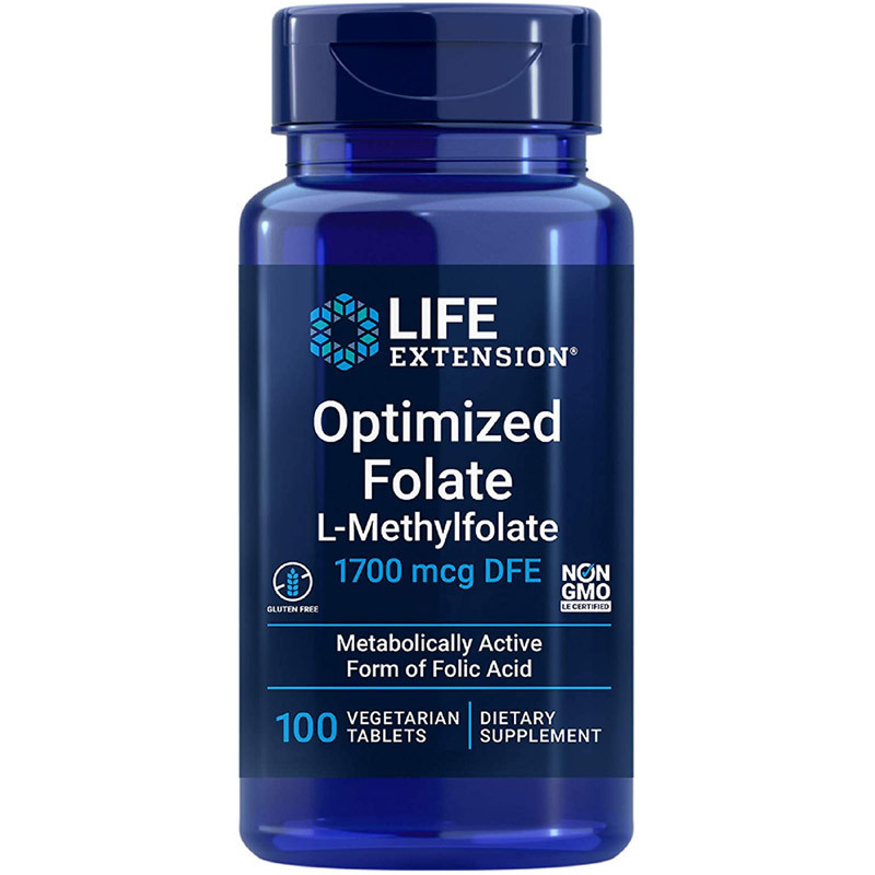 LIFE EXTENSION Optimized Folate L-Methylfolate 1700mcg 100vegtabs