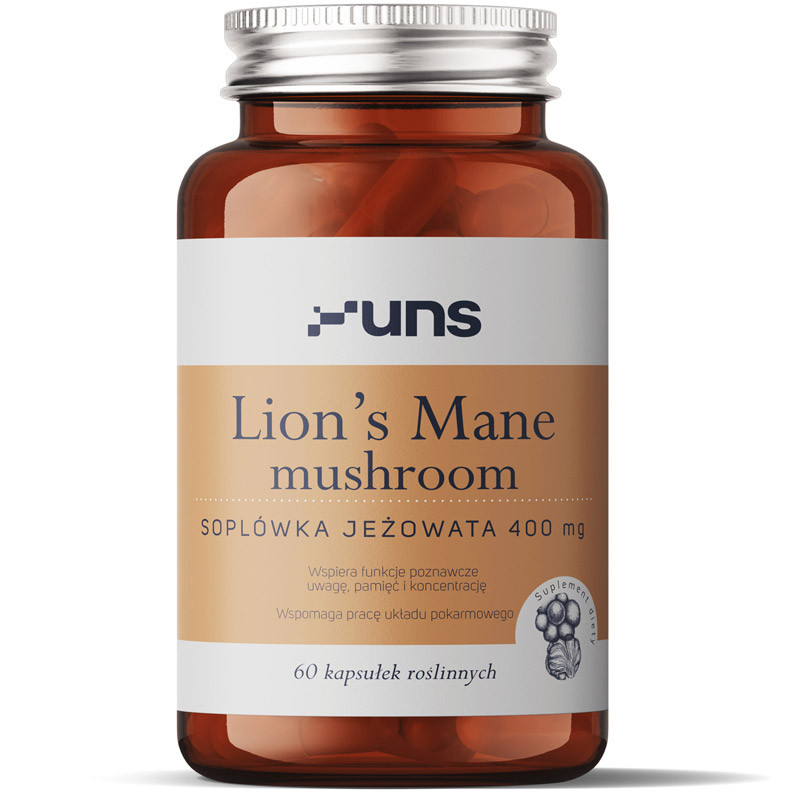 UNS Lion's Mane Mushroom Soplówka Jeżowata 400mg 60vegcaps