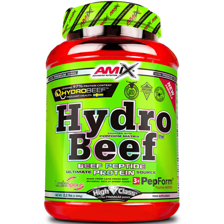 Hydro Beef 1000g od Amix – hydrolizat białka wołowego wzmacniający siłę i wytrzymałość bez problemów trawiennych!