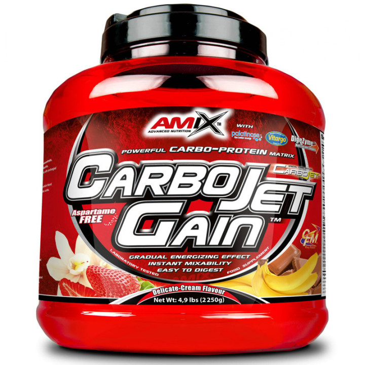 Carbo Jet Gain 2250g, Amix – świetna kombinacja składników dla rozbudowy masy mięśniowej!