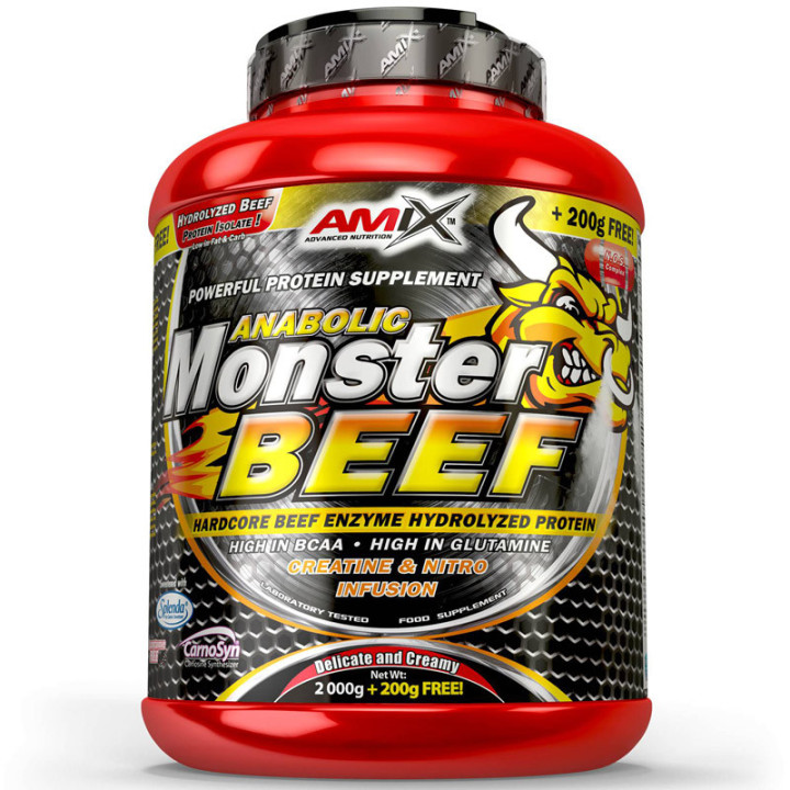 Anabolic Monster Beef 2000g, Amix – hydrolizat białka wołowego błyskawicznie przyswajalny przez organizm!